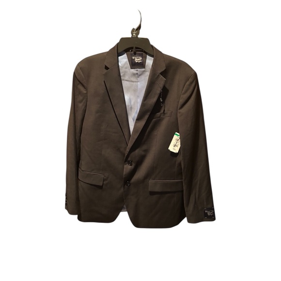 Original Penguin Osmans Wool Blend Slim Fit Suit Jacket Blazer Charcoal 42R NWT - Picture 1 of 6